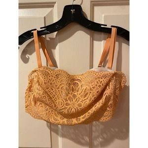 Victoria’s Secret Dream Angels peach lacy multi position straps 36C bra bralette